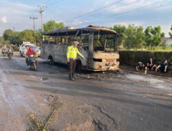 Polisi Ungkap Penyebab Kebakaran Bus Di Tulang Bawang Barat