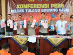 Kapolres Tulang Bawang Barat Pimpin Gelar Konferensi Pers Akhir Tahun 2023