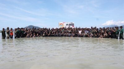 250 Peserta Ikut Gelar Pelatihan Bela Negara Airsofter Indonesia Dari Puslatpurmar-8 Teluk Ratai