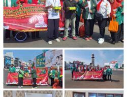 Peringati HUT Ke-79 RI & HUT Ke-56 Organisasi, TP Sriwijaya Lampung Potong Tumpeng dan Berbagi Nasi Kotak