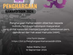 AJI Bandar Lampung Helat Penghargaan Saidatul Fitriah dan Kamaroeddin untuk Jurnalis di Lampung