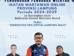 Pengukuhan IWO Lampung Segera Digelar di Hotel Grand Mercure 