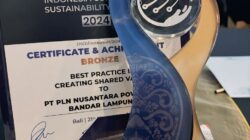 PT PLN Nusantara Power UP Bandar Lampung Raih Penghargaan Indonesia Corporate Sustainability Award