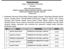 Lelang Sekda, Kepala BPKAD Marindo Kurniawan Lulus dan Masuk Tahap Wawancara
