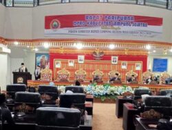 Perdana, Bupati Lampung Selatan Egi Hadiri Paripurna