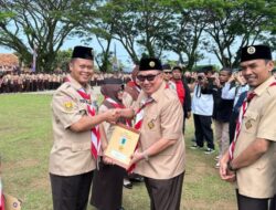 Apel Besar Hari Pramuka ke-64, Andi Gunawan, Ajak Generasi Muda Tanggamus Terus Berprestasi