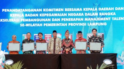 Bupati Lampung Selatan Teken Komitmen Bersama BKN untuk Akselerasi Manajemen Talenta ASN