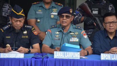 Pangkalan TNI AL Lampung Gagalkan Peredaran Arak Bali Ilegal di Pelabuhan Bakauheni