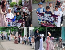 Cara Ceria Anak TK IT Al Mumtaza Sambut Ramadan, Pawai Jalan Kaki Keliling Kompleks Pemkab Lampung Selatan