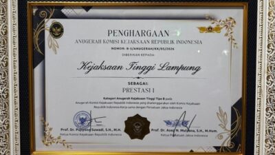 Ahmad Giri Akbar Bangga Kejati Lampung Jadi Juara I Tingkat Nasional