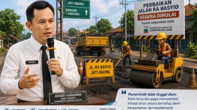 Perbaikan Jalan RA Basyid Segera Dimulai, Pemkab Lampung Selatan Pastikan Mobilitas Warga Lebih Aman dan Nyaman