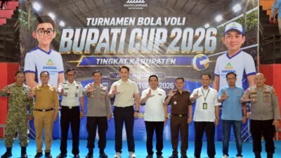 Turnamen Voli Bupati Cup 2026 Bergulir, Egi Ingin Semangat Olahraga Tumbuh di Tengah Generasi Muda